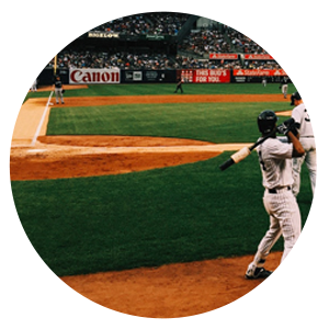 Baseball player on-deck warm ups